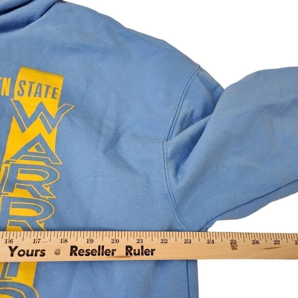 NBA‎ Golden State Warriors Sweater Womens XXL Blue Graphic Hoodie Oversized GSW - Picture 6 of 8